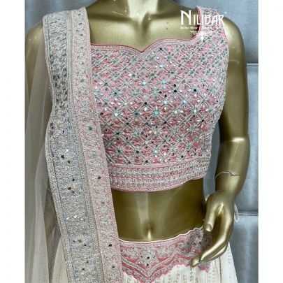 White Georgette Lehenga Choli