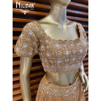 Mustard Yellow Georgette Lehenga Set