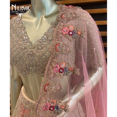 Golden Net Bridal Lehenga