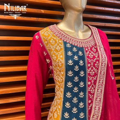 Maroon Crepe Anarkali Suit