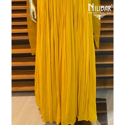 Butter Yellow Georgette Anarkali