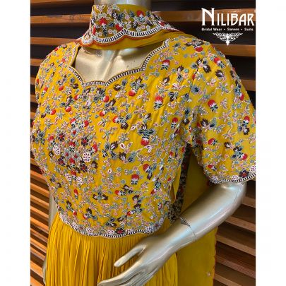 Butter Yellow Georgette Anarkali