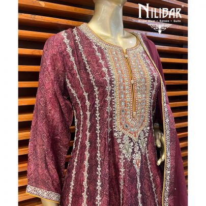 Jam Crepe Anarkali Suit
