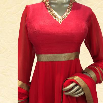 Red Anarkali Suit