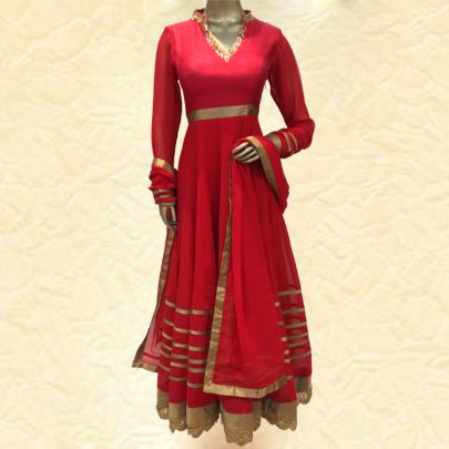 Red Anarkali Suit