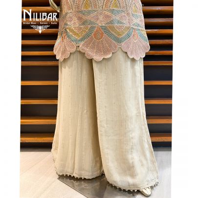 Cosmic Latte Palazzo Suit