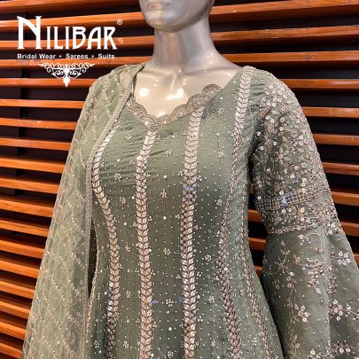 Pista Georgette Long Peplum with Palazzo