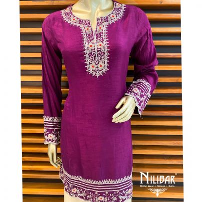 Boysenberry Wine Silk Palazzo Suit