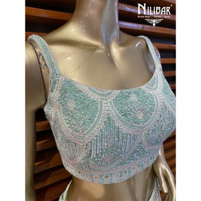 Sky Blue Georgette Lehenga