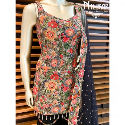 Black Georgette Garara Suit
