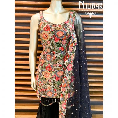Black Georgette Garara Suit