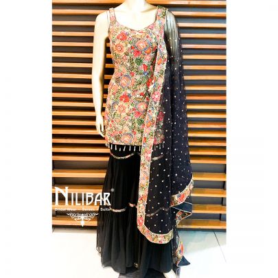 Black Georgette Garara Suit