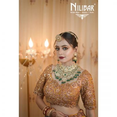 Canary Yellow Net Bridal Lehenga