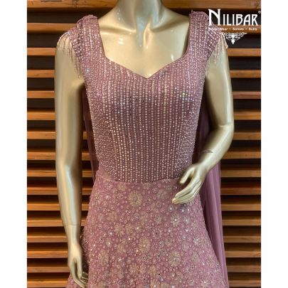 Jam Purple Georgette Gown