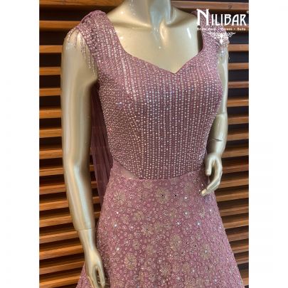 Jam Purple Georgette Gown