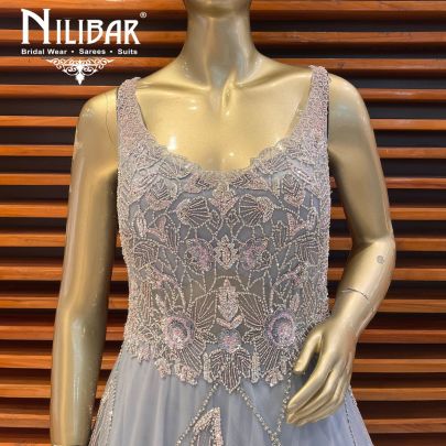 Powder Blue Net Gown