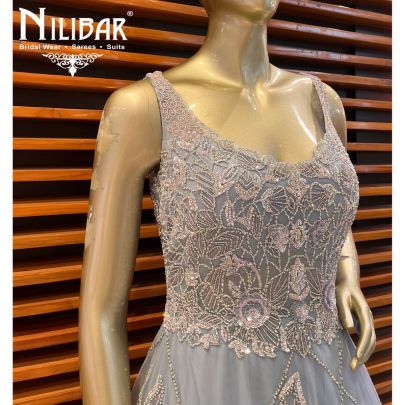 Powder Blue Net Gown