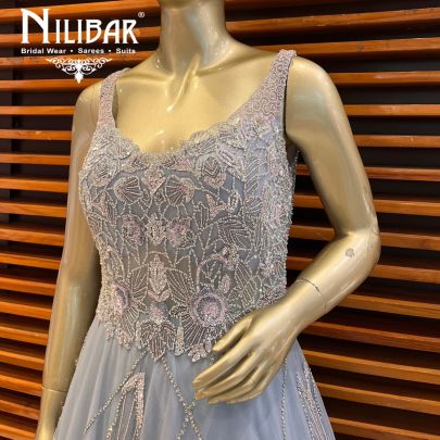 Powder Blue Net Gown