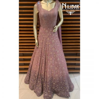 Jam Purple Georgette Gown