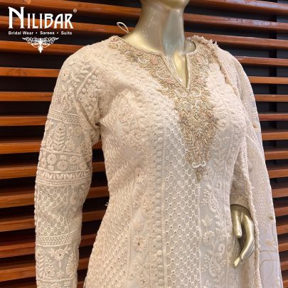 Off White Georgette Garara Suit