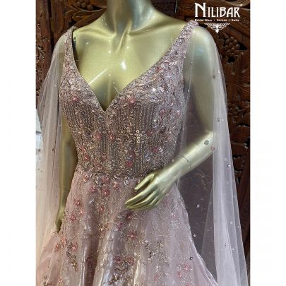Baby Pink Organza Gown