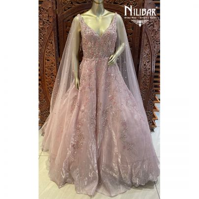 Baby Pink Organza Gown