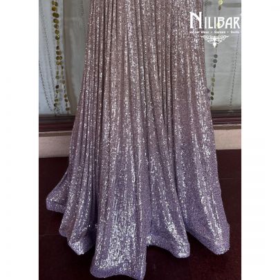 Lavender Purple Net Lehenga