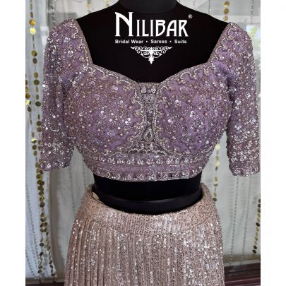 Lavender Purple Net Lehenga