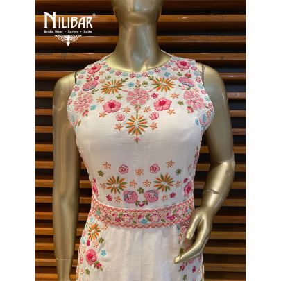 Milky White Silk Jumpsuit  