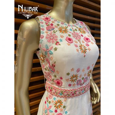 Milky White Silk Jumpsuit  