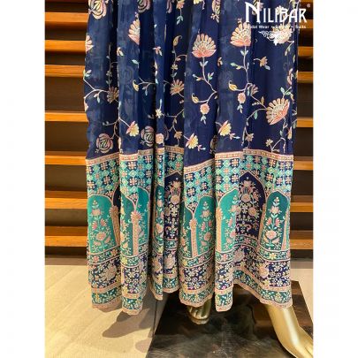 Medium Blue Georgette Jumpsuit