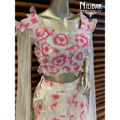 Ivory Net Lehenga