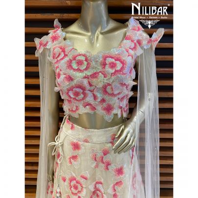 Ivory Net Lehenga