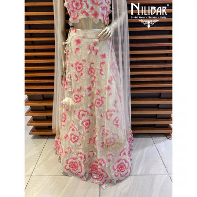 Ivory Net Lehenga