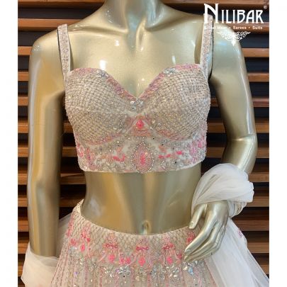 White Net Lehenga