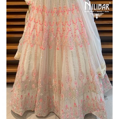 White Net Lehenga