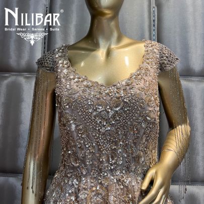 Wheat Organza Gown