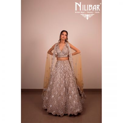 Silver Net Lehenga
