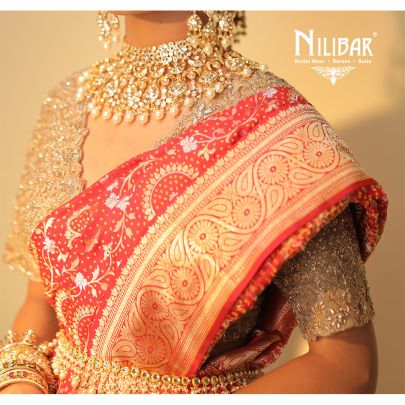 Red Silk Pure Banarasi Saree