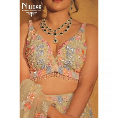 Apple Green Net Lehenga