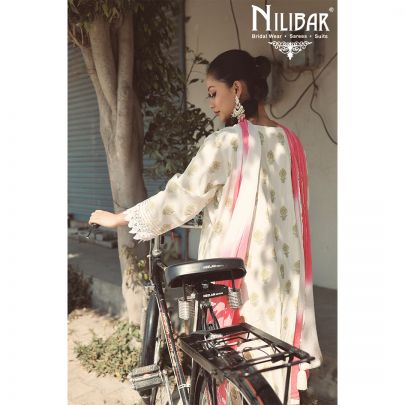 Coconut White Cotton Kurti Set