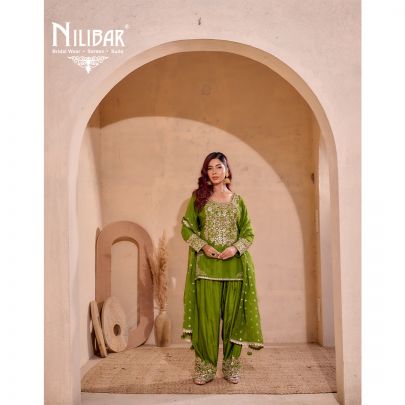 Parrot Green Silk Suit