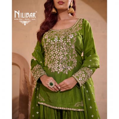 Parrot Green Silk Suit