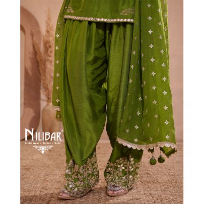 Parrot Green Silk Suit