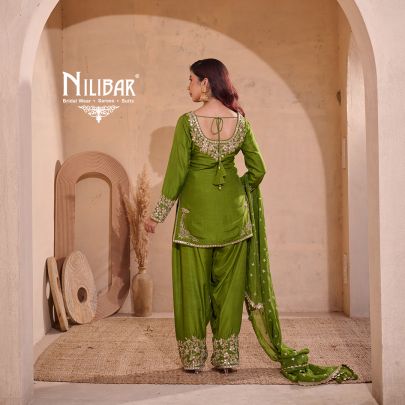 Parrot Green Silk Suit