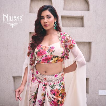 Cream Chinnon Crop Top