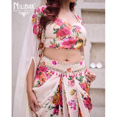 Cream Chinnon Crop Top