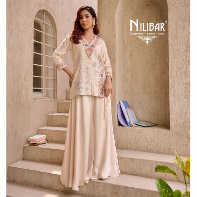 Ivory Silk Top with Satin Bottom