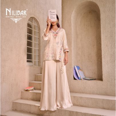 Ivory Silk Top with Satin Bottom