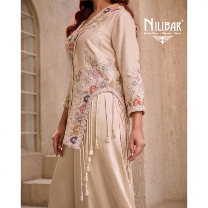 Ivory Silk Top with Satin Bottom